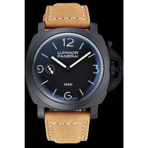 panerai schwarz braun|panerai luminor watch.